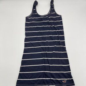 Hollister Navy and White Striped Tank Small
